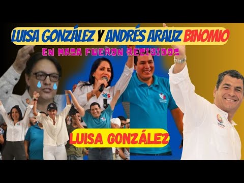 Asi fue recibida Luisa González y Andrés Arauz en MASA | Rafael Correa pone toda la carne al asador