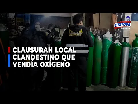 El Agustino: Intervienen local clandestino que almacenaba balones de oxígeno