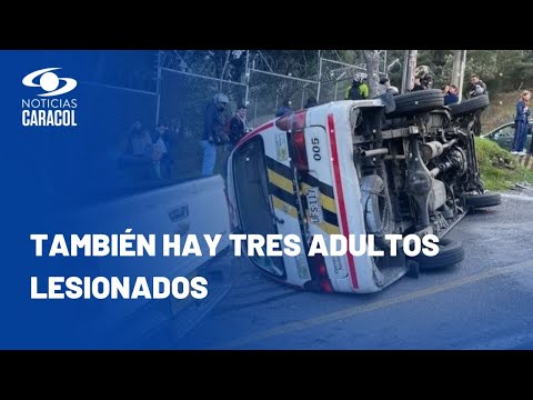 Trece menores heridos deja grave accidente en avenida Circunvalar de Bogotá