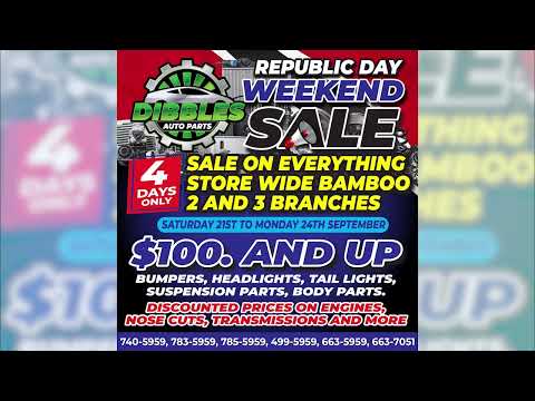 It’s a Republic Day weekend madness sale at Dibbles Auto parts!!