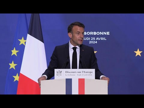 Macron outlines  vision for Europe to become assertive global power as Ukraine war rages on