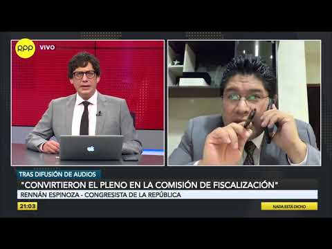 Rennán Espinoza: “Nadie verificó los audios que mostró el congresista Alarcón”