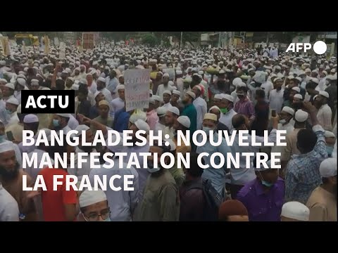 Nouvelle grande manifestation contre la France au Bangladesh | AFP