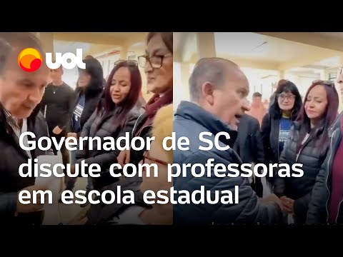 Governador de SC, Jorginho Mello discute com professoras em escola estadual; veja vídeo