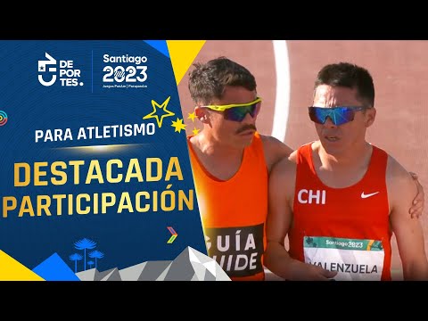 Cristian Valenzuela quedó tercero en su serie de los 1500m T11 del Para atletismo  - Santiago 2023