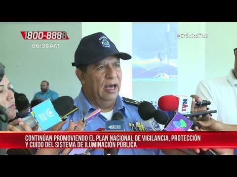 Nicaragua: Enatrel y Policía Nacional presentan plan de cuido del alumbrado público