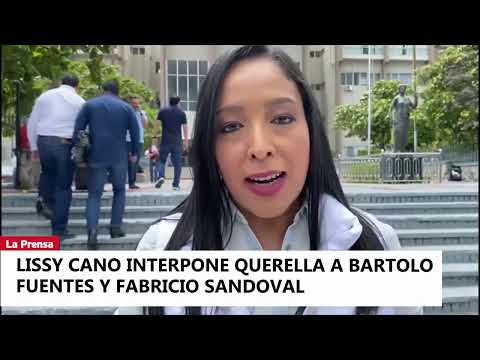 Lissy Cano interpone querella a Bartolo Fuentes y Fabricio Sandoval