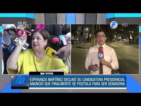 Esperanza Martínez declinó su candidatura candidatura presidencial