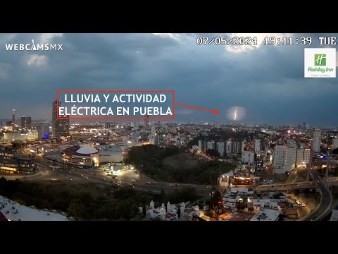 ? #PUEBLA | Lluvias y actividad eléctrica. La capital poblana #EnVivo