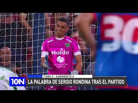 Copa de la Liga Profesional: La palabra de Sergio Rondina luego del empate de Sarmiento ante Tigre