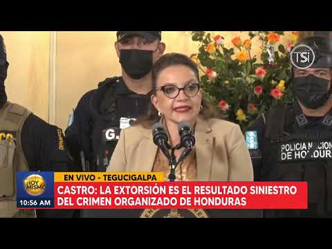 Presidenta Xiomara declara emergencia nacional ante ola de extorsión en Honduras.
