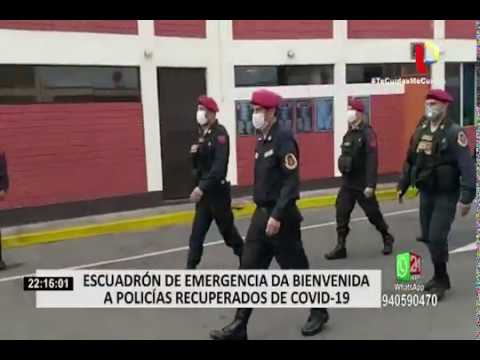 Agentes policiales retornaron al Escuadrón de Emergencia del Callao tras vencer al COVID-19