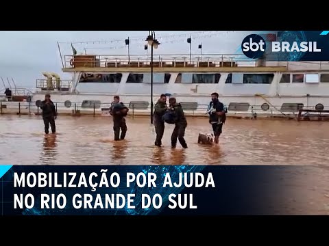 Lewandowski autoriza envio de agentes da Força de Segurança para o RS | SBT Brasil (03/05/24)