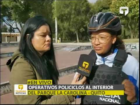 Operativos policiclos al interior del parque la Carolina - Quito