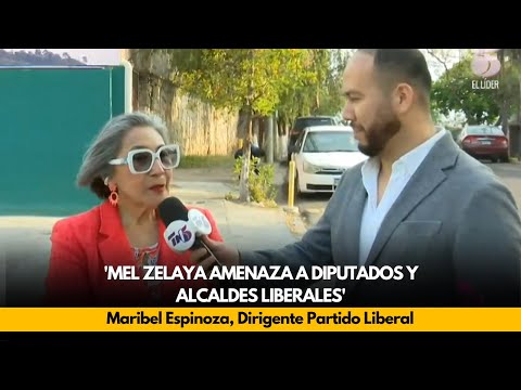 'Mel Zelaya amenaza a diputados y alcaldes liberales': Maribel Espinoza