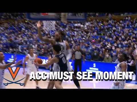 Acc Football Basketball 🏀 Virginia's Kihei Clark With The Pretty Wrap-Around Dime | ACC Must See Moment