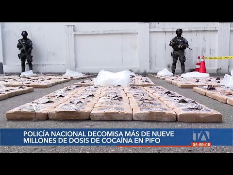 Policía Nacional decomisa más de nueve millones de dosis de cocaína en Pifo