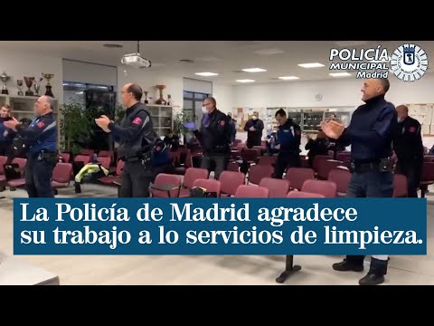 La Policía de Madrid agradece su trabajo a los equipos de limpieza