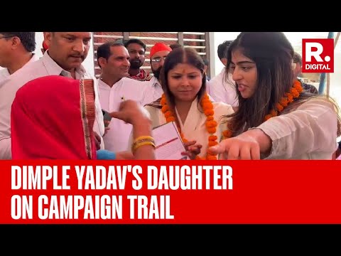 Akhilesh Yadav's Daughter Aditi Campaigns For Mother Dimple Yadav In Mainpuri | Lok Sabha Elections