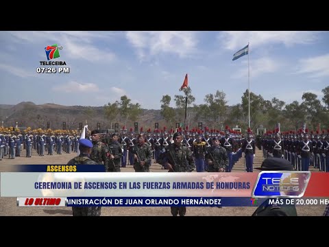 Ceremonia de ascensos en las Fuerzas Armadas de Honduras.