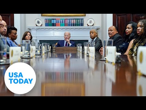 Biden meets with MLK's family on anniversary of March on Washington #Shorts