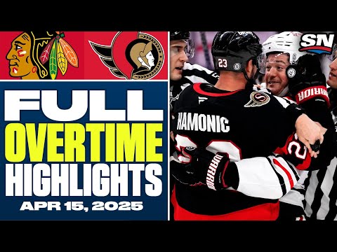 Chicago Blackhawks at Ottawa Senators | FULL Overtime Highlights - April 15, 2025