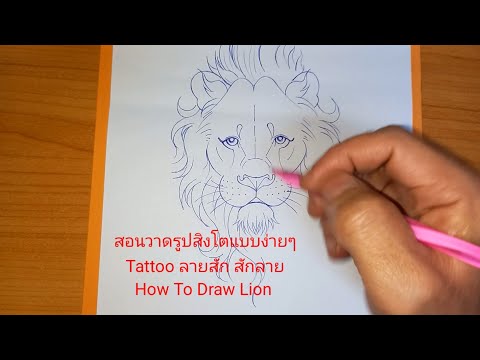 สอนวาดรูปสิงโตแบบง่ายๆTattoo