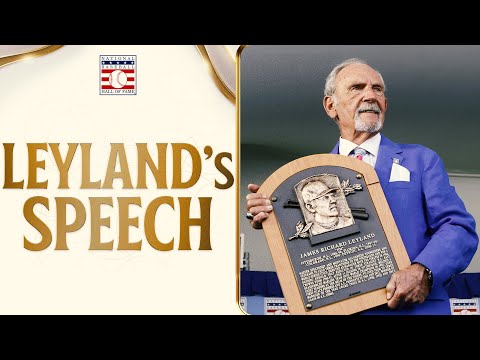 FULL SPEECH: The emotional Hall of Fame induction speech from legendary manager Jim Leyland!