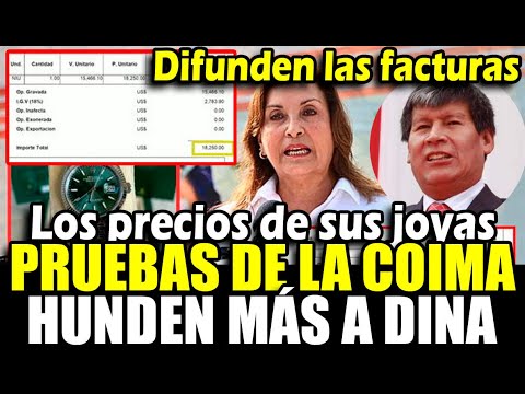 Revelan facturas y precios oficiales de las Coimas, Rolex y pulseras que Oscorima le regaló a Dina