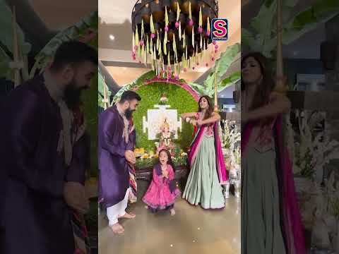 Shilpa Shetty Celebrates Ganesh Chaturthi With Her Husband & Daughter | News18 | N18S #shorts