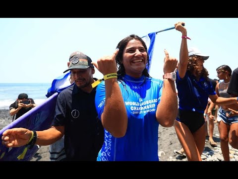 Sindy Portillo, la mejor salvadoreña en Surf City El Salvador ISA World Longboard Championship 2024