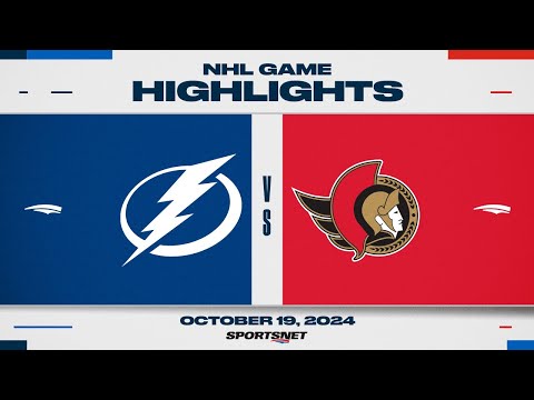 NHL Highlights | Lightning vs. Senators - October 19, 2024