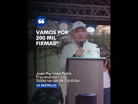 “Vamos por 200 mil firmas”: Juan Martínez Petro.