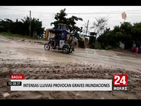 Intensas lluvias provocan graves inundaciones en Bagua