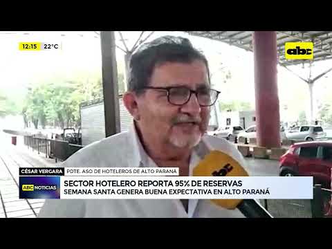 Sector hotelero reporta 95% de reservas