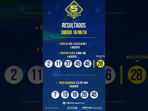 Resultados 5 de Oro - 22/09/24