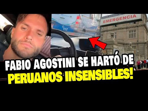 FABIO AGOSTINI DESTRUYE A PERUANOS INSENSIBLES QUE NO DEJAN PASAR A UNA AMBULANCIA