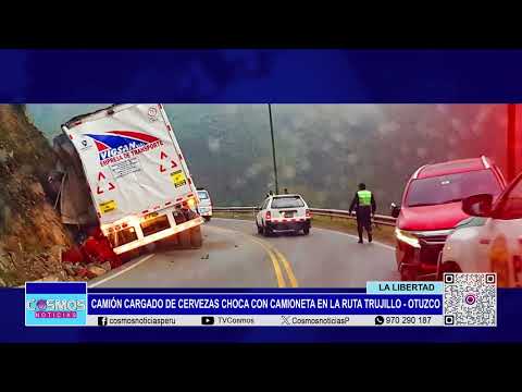 Trujillo: Camión con cervezas choca con camioneta en carretera