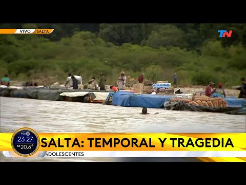 SALTA I Temporal y tragedia: un hombre murió al intentar cruzar en bote el Río Tarija