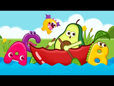 Row row row your boat with alphabet monsters - lullaby for kindergarten