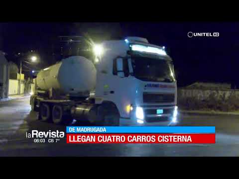 Cuatro carros cisternas llegan a Cochabamba para abastecer de oxígeno a hospitales