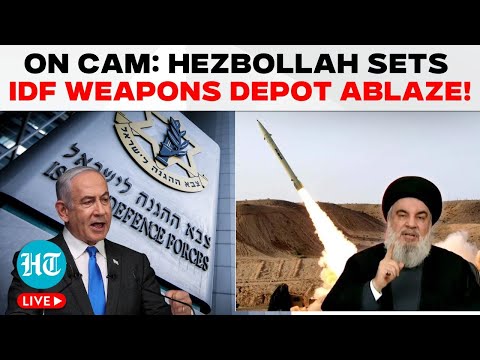 Hezbollah Strikes Back, IDF Weapons Depot Engulfed In Flames | Israel Lebanon War | Middle East War