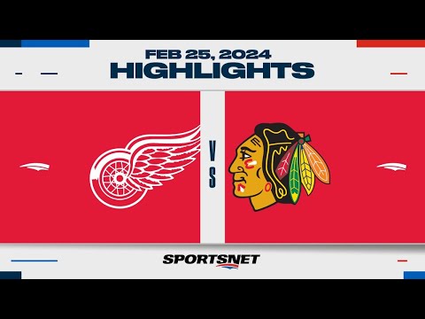 NHL Highlights | Red Wings vs Blackhawks - February 25, 2024