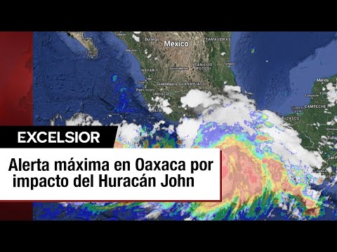 Huracán 'John' se intensifica a categoría 2 y se aproxima a Oaxaca