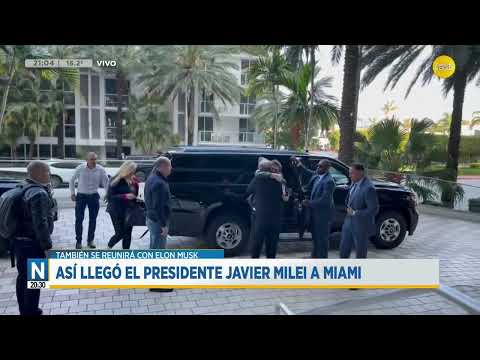 Así llegó el presidente Javier Milei a Miami ?N20:30?10-04-24
