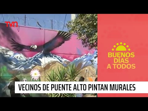 Vecinos de Puente Alto recuperan espacios públicos con sorprendentes murales | Buenos días a todos