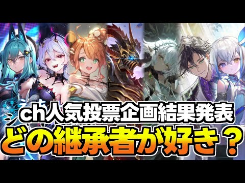 【シャドばなし】皆どの継承者が好き？チャンネル独自の継承者人気投票企画の結果発表！みんなの好きな理由が流石過ぎる！【シャドバWB】第353回  　#シャドばなし