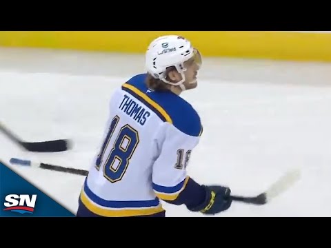 Blues Robert Thomas Wires Home One-Timer Nine Seconds Into Game vs. Devils