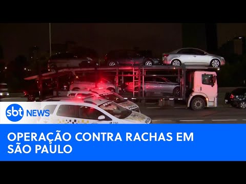 Polícia realiza operação contra rachas em São Paulo |#SBTNewsnaTV(16/02/24)