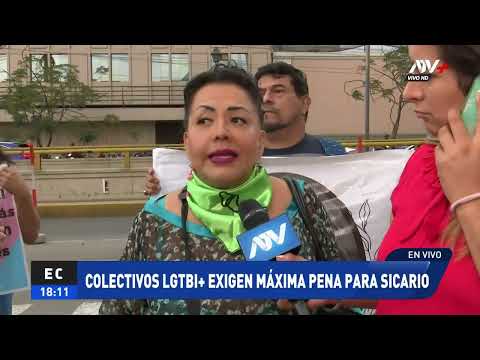 Colectivos LGBTI+ llegan a la Dirincri para pedir la máxima pena para implicado en crimen de Rubí